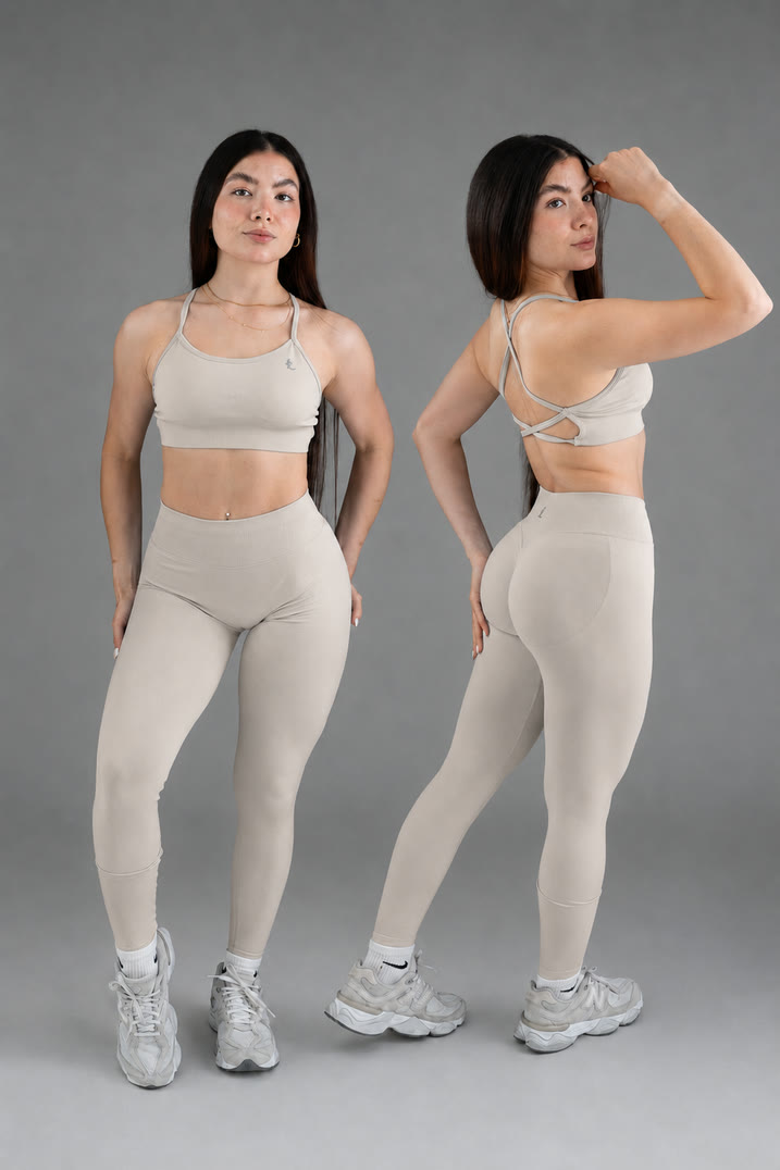 Aura Crop Top in Warm Sand