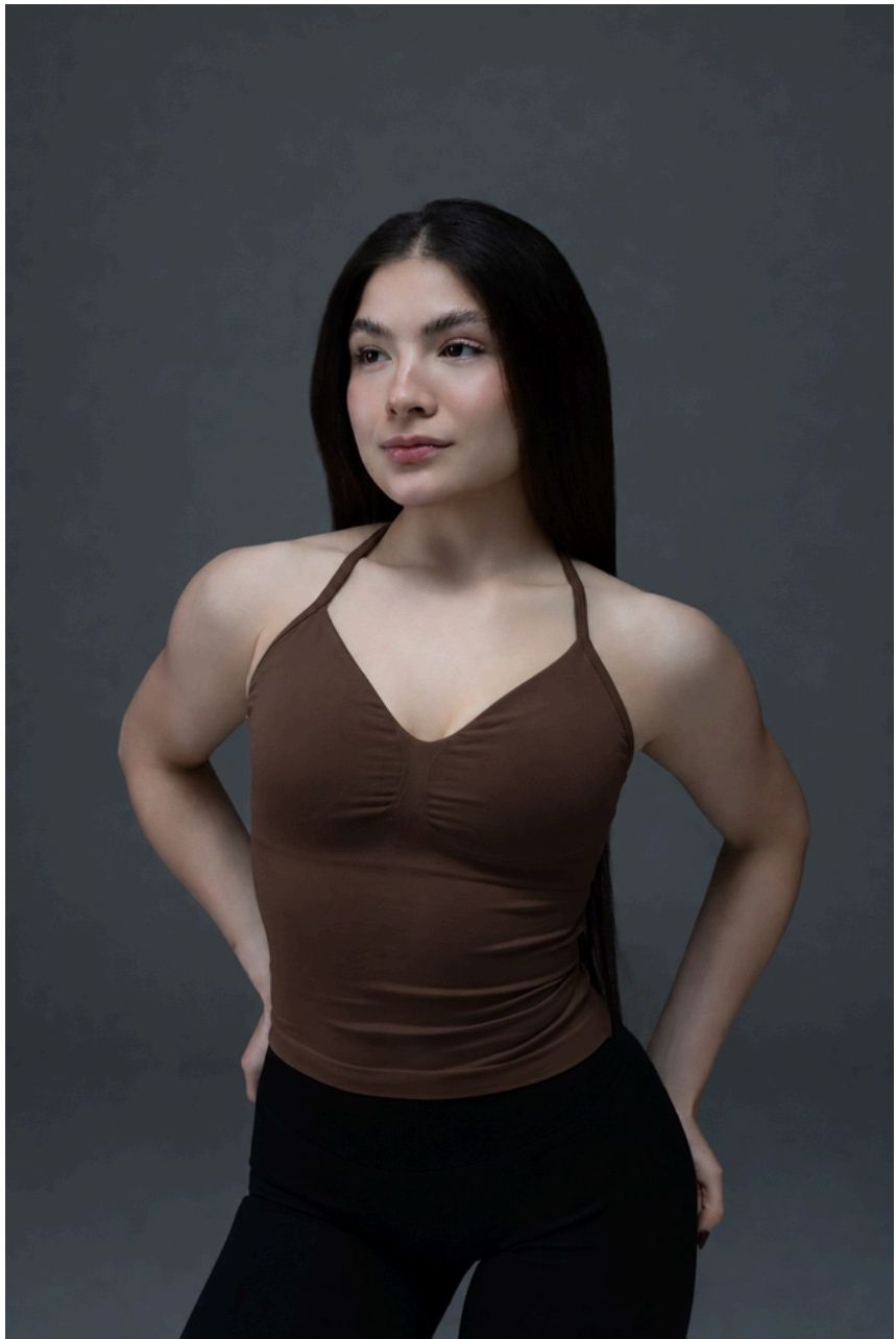 Aura Longline Top in Espresso