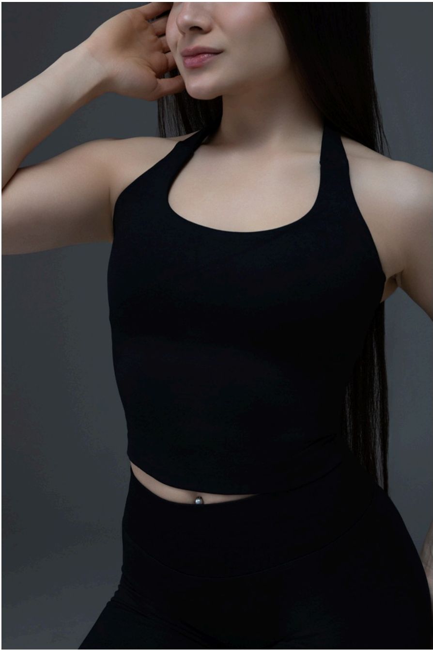 Aura Longline Top in Noite
