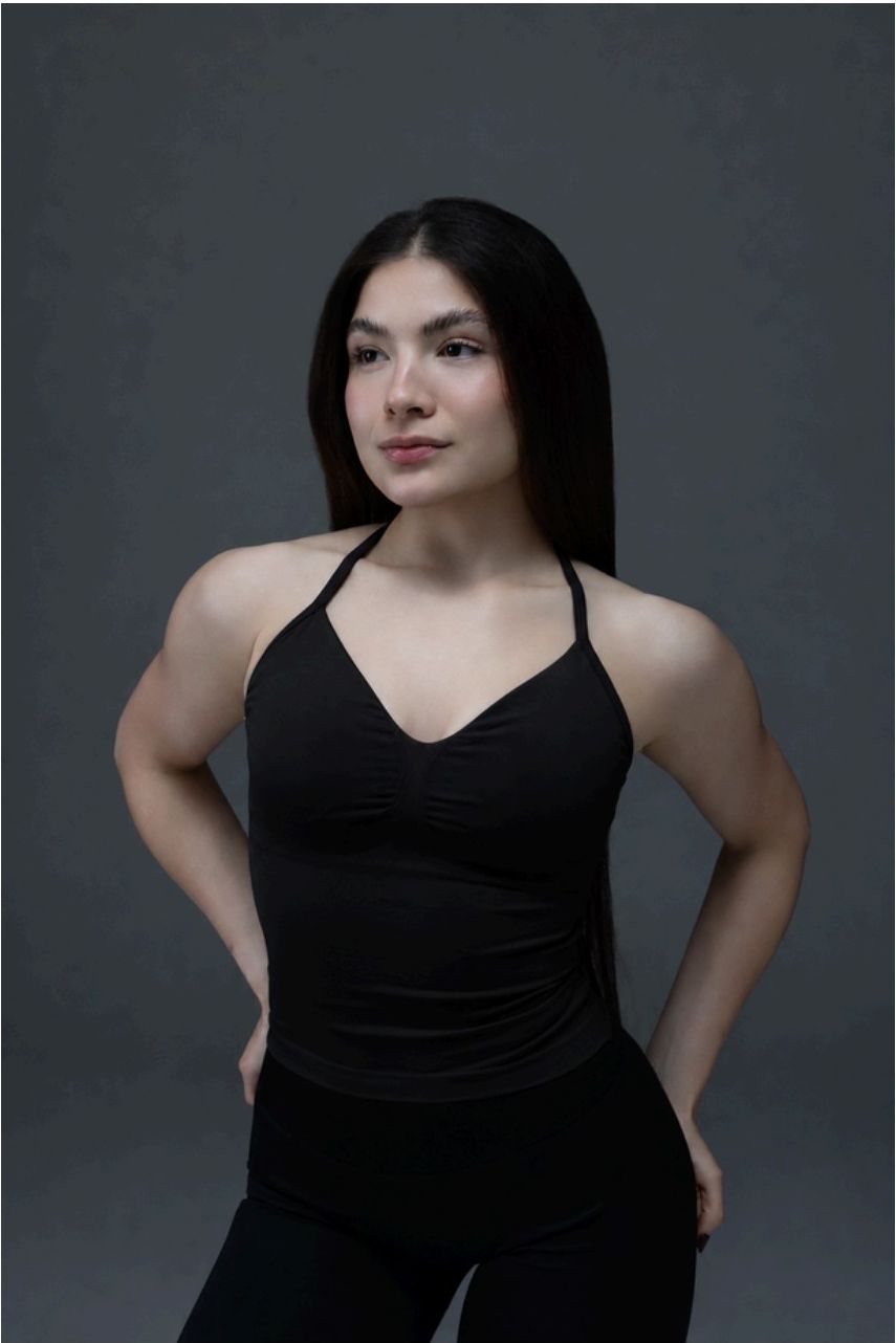 Aura Longline Top in Obsidian